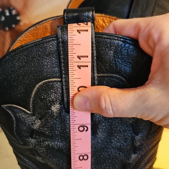 Dan Post | "Sidewinder" Black Western Boots | Sz 8.5| Festival, Boho, Southwest - Picture 8 of 9